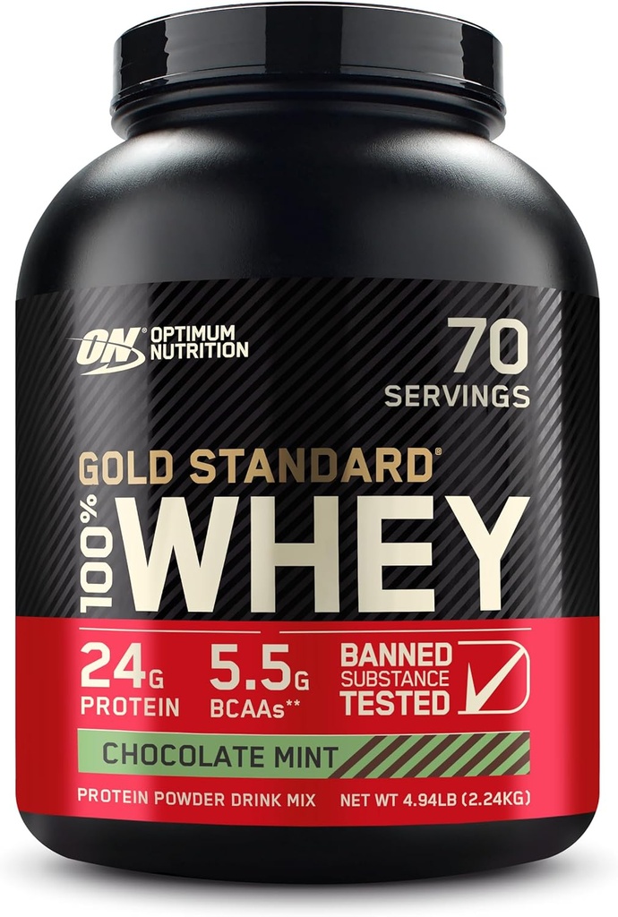 Optimum Nutrition Gold Standard ® 100% Whey, Chokolade Mint, 4,94 lb (2,24 kg)