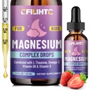 Kids Magnesium Væske Drops - Magnesium Glycinate Væske til børn Supplement- w / L- theanin, Omega-3, Vitamin B6, D3 - til søvn, afslapning, hjerne, Bones - 2 Fl Oz Children 's Calm, Strawberry Flavor