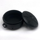 Travel Pill Box Aluminium Alloy Lille Vitamin Box Vandtæt Travel Pill Organizer Pill Dispenser Supplement Holder til piller / Vitamin / Fish Oil (sort)