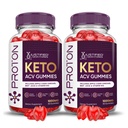 Justified Laboratories (2 Pack Proton Protein Keto ACV Gummies Advanced Formel 1000MG Proton Boost Formuleret med Pomegranate Beet Juice Powder B12 Vegan Non GMO 120 Gummys