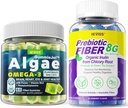 Vegansk Omega 3 Gummies 1000mg + Prebiotic Fiber Gummies til voksne 8g