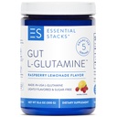 Essential Stacks Gut L- Glutaminpulver - Eksklusivt Lavet i USA - Pure L Glutaminpulver til Gut Sundhed (50 Servere, Raspberry Lemonade)