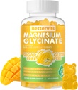 90 CT Magnesium Glycinat Gummies 1000mg - Sugar Free Magnesium Kalium Supplement med D-vitamin, B6, CoQ10 for Calm Mood & Sleep Support - 90 Mango Pineapple Gummies