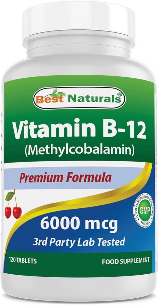 Bedste Naturals Vitamin B12 6000 mcg 120 tabletter