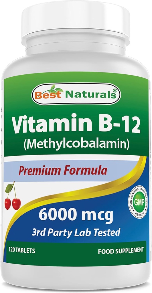 Bedste Naturals Vitamin B12 6000 mcg 120 tabletter