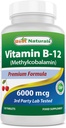 Bedste Naturals Vitamin B12 6000 mcg 120 tabletter