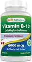 Best Naturals Vitamin B12 6000 mcg 120 Tablets