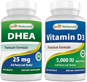 Bedste Naturals Dea 25mg & vitamin D3 5000 I