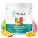 One Sol Pre- Workout for Women, Enhanced Pump & Focus, No Jitters or Crash, Natural Ingredients, 100% Vegan, Gluten Free & Soy Free, (Mango Guava)