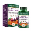 Renhed Produkter Kvinder 's Perfect Multi Balanceret Multivitamin - Understøtter urinveje, immunforsvar, ben + Muskel, hår, hud, negle, en Elite Probiotika til fordøjelsessygdomme + mere - 120 tabletter