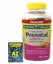 Spring Valley Voksen Prenatal Sundhed Multivitamin DHA & folinsyre, Frugt, 190 Gummies + bedre guide Vitamin Kosttilskud bog