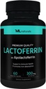 ML Naturals Lactoferrin 300 mg 60 Vegetabilske kapsler understøtter et sundt immunsystem og jernabsorption, NSF- Certificeret & cGMP- Compliant