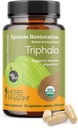 Herb Pharm USDA Organic Triphala Capsules Name 124; Cleansering & Afgiftning Support & Digative Health Support Med Amla, Haritaki & Bibhitaki, FAIRWILD ® Certified Depotkapsler 124; 60 Vegan Capsules, Op til 30 Day Supply *