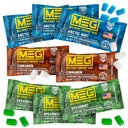 MEG - Military Energy Gum Yep 124; 100 mg koffein Per stykke + Øge energi + Boost Fysisk ydeevne + Multi Flag Arctic Mint, Spearmint, & Cinnamon + 8 Pakker (40 Tæl)
