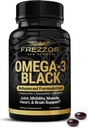 FREZZOR Omega 3 Sort til fælles pleje & Comfort - New Zealand Green Lipped Mussel Oil Capsules; 53x højere potens med UAF1000 + Super Antioxidant, Ingen Fishy Eftersmag, 1-Pack, 60 Softgels