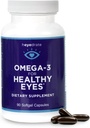 Triglycerid Omega 3 Fiskeolie til sunde øjne - Understøtter sunde øjne med optimale ingredienser - Let at synke, Burpless - EPA, DHA, & Omega 7 Fedtsyrer - 90 Greve