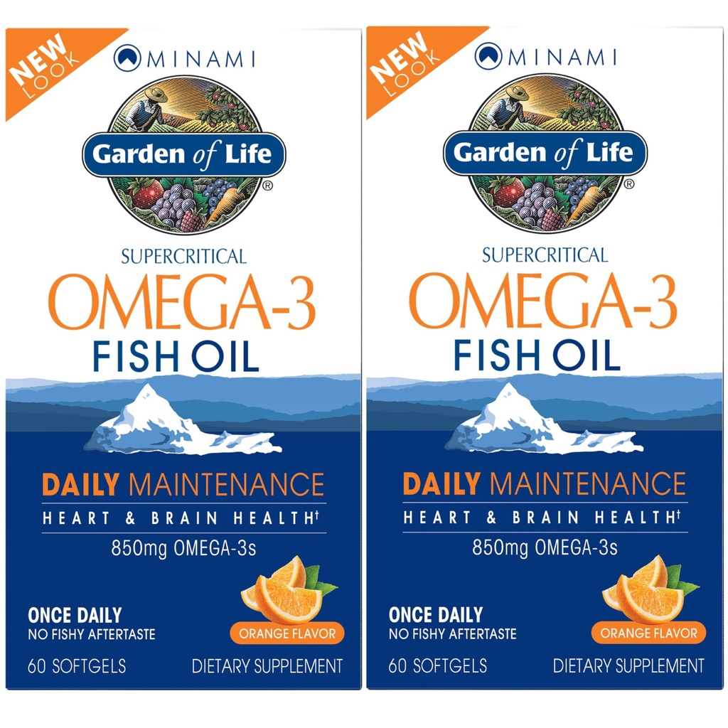Have of Life EPA / DHA Omega 3 Fish Oil - Minami Natural Brain Function, Heart and Mood Supplement, 120 Greve (60- ct 2- Pack)