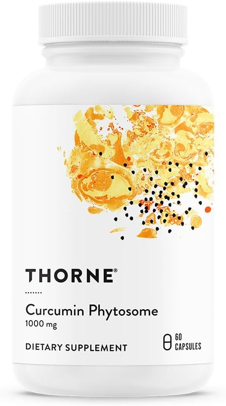 THORNE - Curcumin Phytosome 1000 mg (Meriva) - Klinisk Studerede, Høj Absorption - Understøtter sund inflation respons i Joints, Muskler, GI Tract, Lever, hjerne og nerver * - 30 Servering