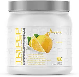 Metabolic Nutrition - TRIPEP - Tri-Peptide Branch Chain Amino Acid, BCAA Powder, Pre Intra Post Workout Supplement, Lemonade, 400 Grams (40 Servings)