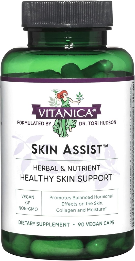 Vitanica, hudassist, hudstøtte, Vegan, 90 kapsler