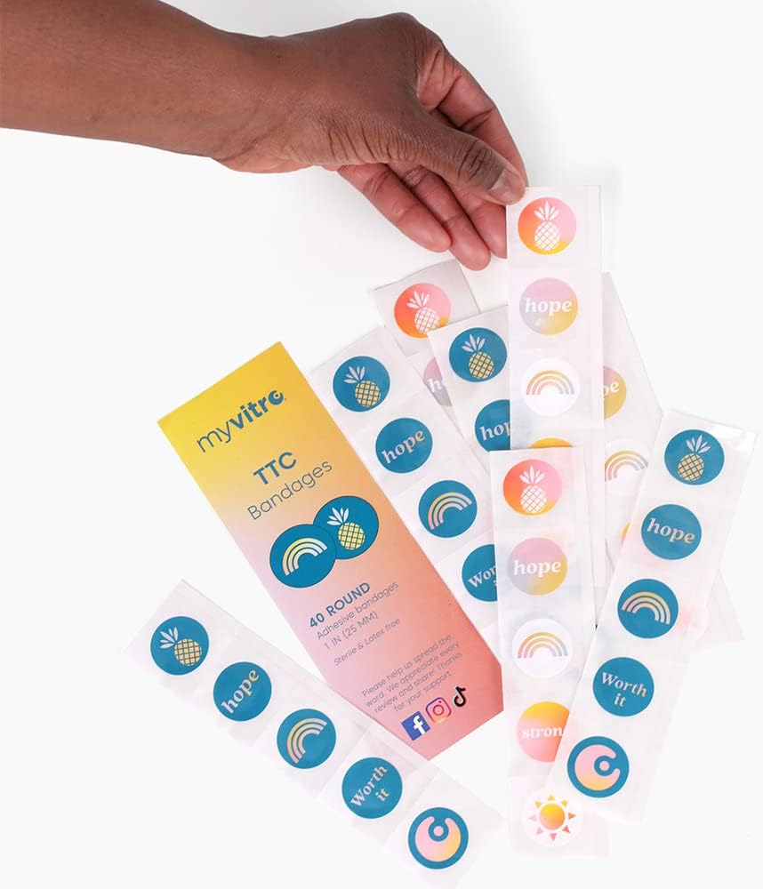 MyVitro Rainbow Pineapple Bandages against 124; Perfekt til IVF Shots Tube 124; 40 Tæl
