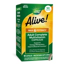 Naturen er i live! Max6 Potence Voksen Complete Multivitamin, med jern, Vitamin A, C, E & B- Vitamin herunder Methylerede B12 & Folate, Understøtter energi Metabolisme *, 90 kapsler (Emballage Maj Vary)