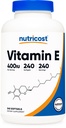 Nutricost E 400 IE, 240 Softgel kapsler - Gluten Free, Non- GMO