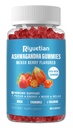 Ashwagandha Gummies for kvinder & mænd - Stress Relief, immunforsvar & øget energi - Sugar Free, Vegan - Organic Ashwagandha Root Supplements Gummy- Natural Strawberry Flavor (60 Greve)