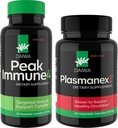 Daiwa Peak immun 4 - Naturligt immunsystem Booster + Daiwa Plasmanex 1 - Supplement til blodcirkulation
