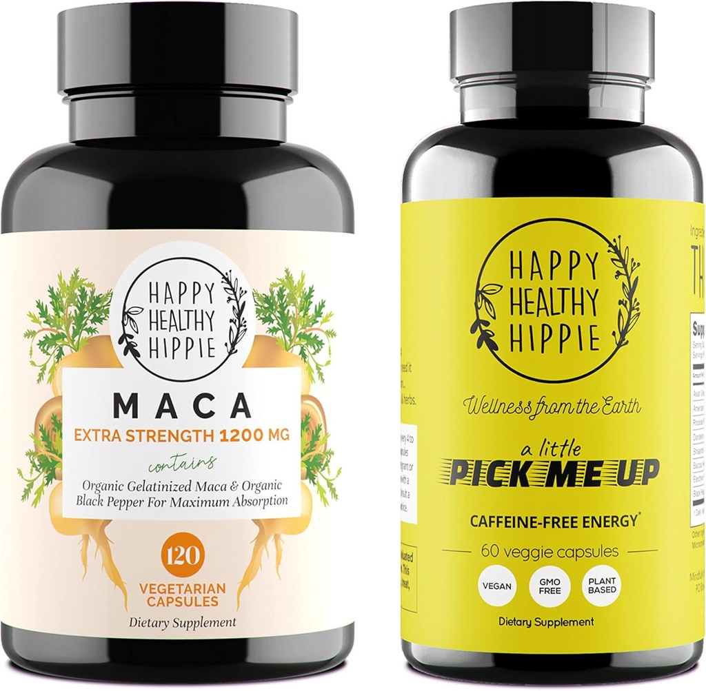 Happy Sund Hippie Performance & Focus Bundle (2-Pack) - Organic Maca & A Little Pick Me Up