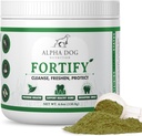 Hundens tænder rengøring pulver - Forstærkning dental pulver til hunde - Plaque Remover og friske dårlige ånde med friske grønne kosttilskud - Indeholder kelp, probiotika, og andre tandrensning ingredienser