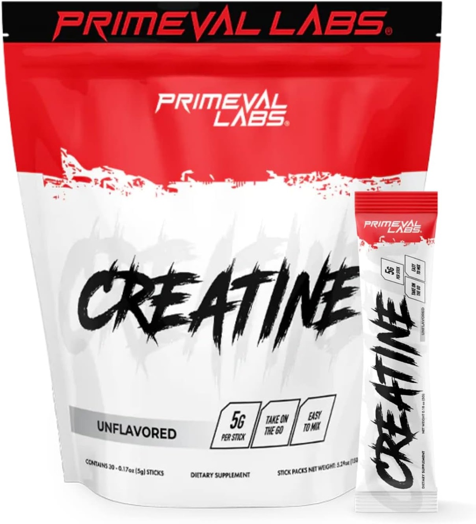 Primeval Labs Clean Creatin Monohydrat Powder Note 124; Powder for Muscle Strength & Recovery