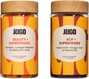 JUGO Beauty + ACV Gummies Bundle - Collagen, Biotin & Apple Cider Vincils - Understøtter hår, hud, negle, Gut Sundhed & Metabolisme - 100% Vegetarisk & Gluten- Free