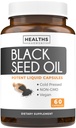 Black Seed Oil - 60 Softgel kapsler (non-GMO & Vegan) Premium Cold- presset Nigella Sativa producerer Pure Black Cumin Seed Oil med vitamin E - 500mg hver, 1000mg Per 2 Capsule Servering