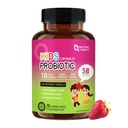 NATUR TARGET Kids Probiotiske Chewable, 5 Millioner CFU 'er Probiotika + Prebiotika til alderen 3 +, Probiotika til fordøjelsessygdomme, immunforsvar & Appetite Booster, Natural Strawberry Flavor, 75 Servering