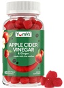 YUM- V 's Apple Cider Vinegummi - ACV Gummies med Ginger & The Mother - Understøtter stofskifte, Vitality & Daily Wellness - Natural Apple Flavor Vegan, Non- GMO, Gluten- Free, Cider Gummy - 60 Greve
