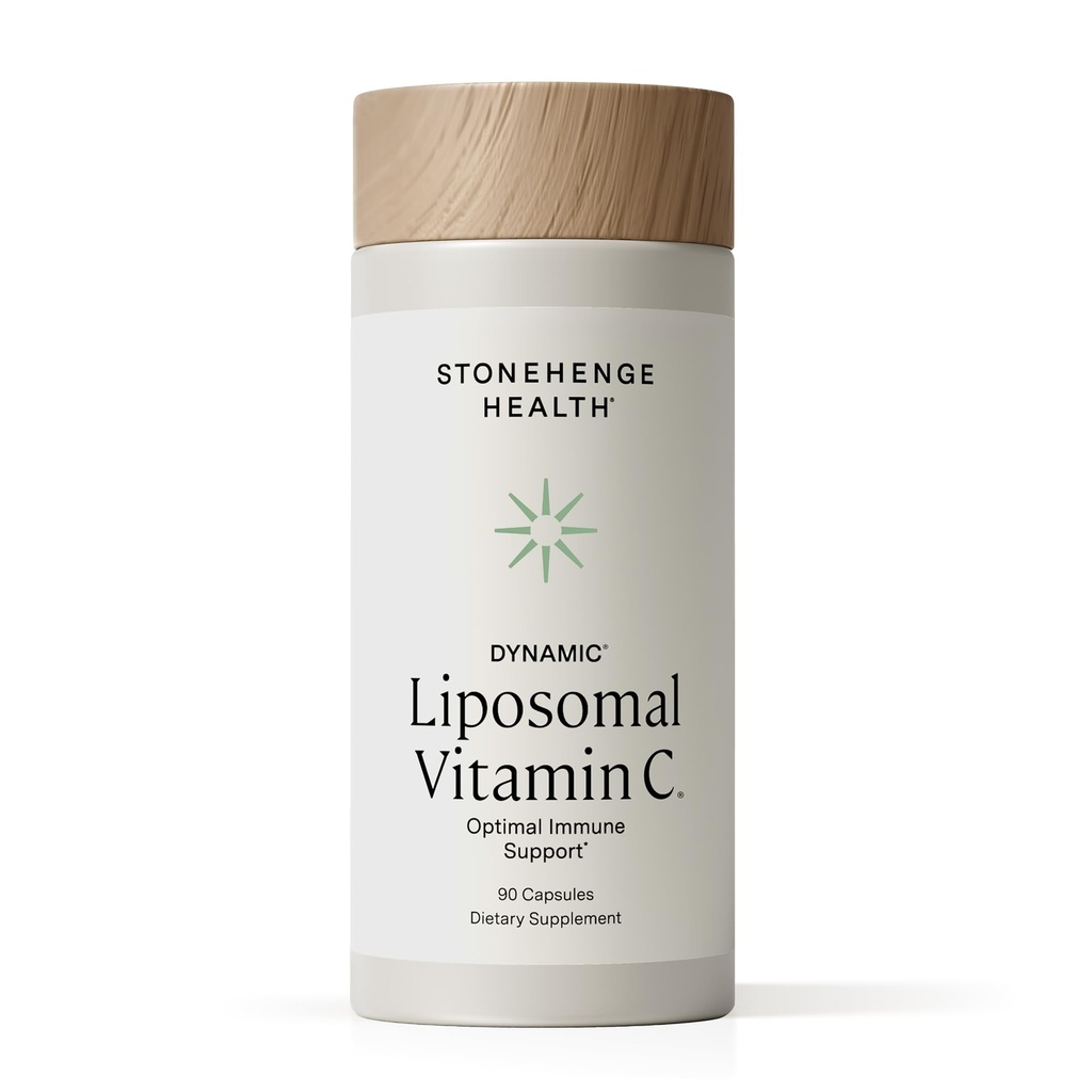 Stonehenge Health Dynamic Liposomal Vitamin C 1500mg - 90 kapsler - Advanced Formel - Phospholipider indkøbt fra non-GMO Solsikke, Understøtter sund immunsystem, Collagen Syntese & Brain Health