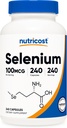 Nutricost Selenium Supplement 100mcg, 240 Kapsler, Vegetarisk, Gluten Free & Non- GMO