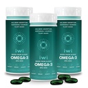 Iwi Omega-3, 90 Softgels (90 Servering), Vegan Plant- baseret Alger Omega 3 med EPA + DHA, Whole- Body Support Kosttilskud, Krill & Fish Oil Alternative, Ingen Fishy Eftersmag