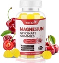 Magnesium Glycinate Gummies 500 Mg, Sugar Free Magnesium Supplement Triple Magnesium Complex med malat 400 Mg, Citrate 400 Mg Ashwagandha 100 Mg Magnesiumsupplement til voksne - 60 gummies