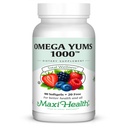 Maxi Health Omega Yums 1000 - Kid Friendly - Fruity Burst Flavor - 110 Softgel Kapsler - Kosher