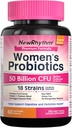 NewRhythm Kvinder Probiotika, Organic Cranberry for Women 's Vaginal Health, 50 Millioner CFU 18 Strops, Probiotika og Prebiotika, Support fordøjelse, 60 Veganske Kapsler