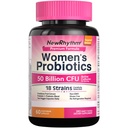 NewRhythm Kvinder Probiotika, Organic Cranberry for Women 's Vaginal Health, 50 Millioner CFU 18 Strops, Probiotika og Prebiotika, Support fordøjelse, 60 Veganske Kapsler
