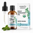 Vand Opløseligt Wild Oregano Oil Organic Liquid Drops - Oregano Oil for Sunde Gums og Sore Hals, fordøjelses- og immunstøtte, luftvejssundhed