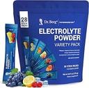 Dr. Berg Sugar Free Electrolyte Powder Packets (Variety Pack) - Daily Electrolyte Drink Mix - 28 Total Hydration Pouches Sugar Free - Keto Electrolytes Powder Packets No Sugar - 7 Lækre Aromaer