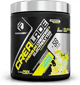 Forzagen CREA- Lade 35 Serveringer, Premium Creatin monohydrat med electrolytes Flavored Lemonade Paradise