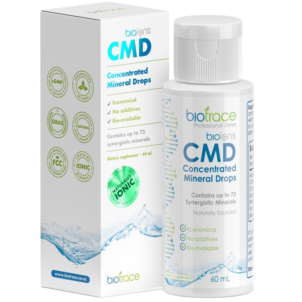 BioTrace Dead Sea Trace Mineral Drops ttesmå 124; 72 + Koncentreret trace mineral, ionisk væske Magnesium, Chlorid, Kaliumchlorid 124; Lavt natriumstearat 124; Energi, elektrolyter, Hydration- 124; 24 dages forsyning, 2 fl oz (pakning med 1)