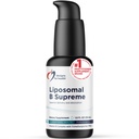 Design til sundhed Liposomal B Supreme - Væske B Vitamin Complex med Superior Absorption - Folate, Vitamin B12, B6, Biotin, TMG + mere - Oral levering pumpe med Citrus Flavor (50 Servere / 1.7oz)