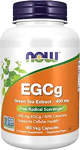 Now Foods EGCg, Green Tea Extract, 400mg, 180 Vcaps (pakke med 2)