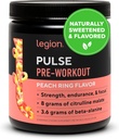 LEGION Pulse Pre Workout - Alle naturlige nitrogenoxid Preworkout Drikke til Boost Energy, Kreatin Gratis, naturligt sødet, Beta Alanine, Citrullin, Alpha GPC (Peach)